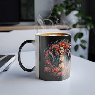 Hot Mess Express Magic Mug - color changing mug gift presentation by Bluegrass Gifts