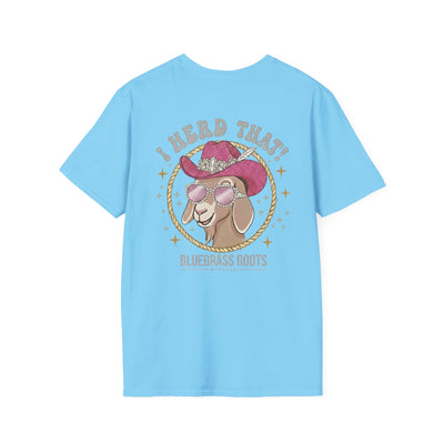 I Herd That! Glam Goat Western Boho Graphic Tee - graphic tee available colors lineup by Bluegrass Gifts