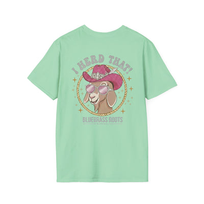 I Herd That! Glam Goat Western Boho Graphic Tee - unisex tee natural color option by Bluegrass Gifts