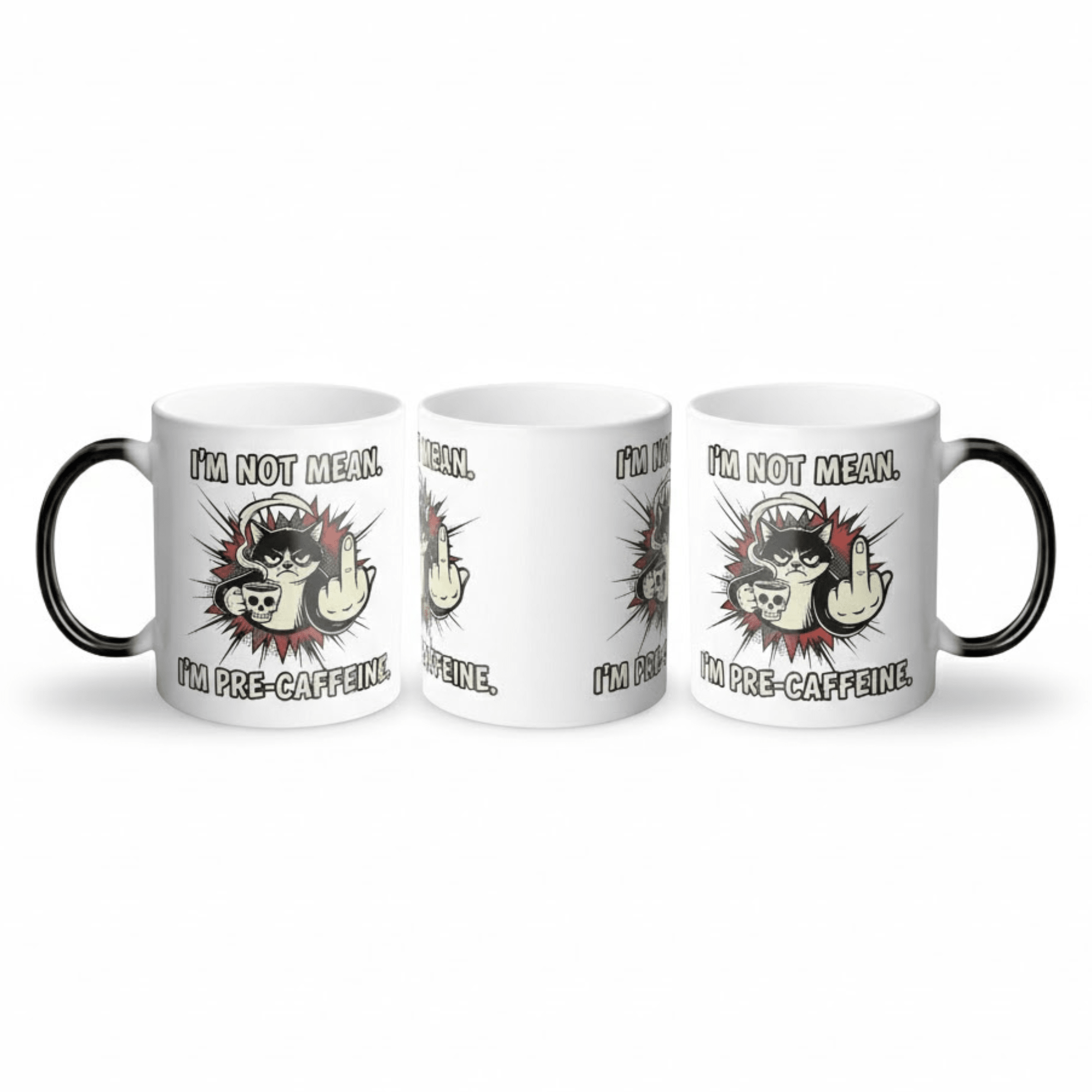 Im Not Mean, Im Pre-Caffeine Magic Mug - heat activated color change video by Bluegrass Gifts