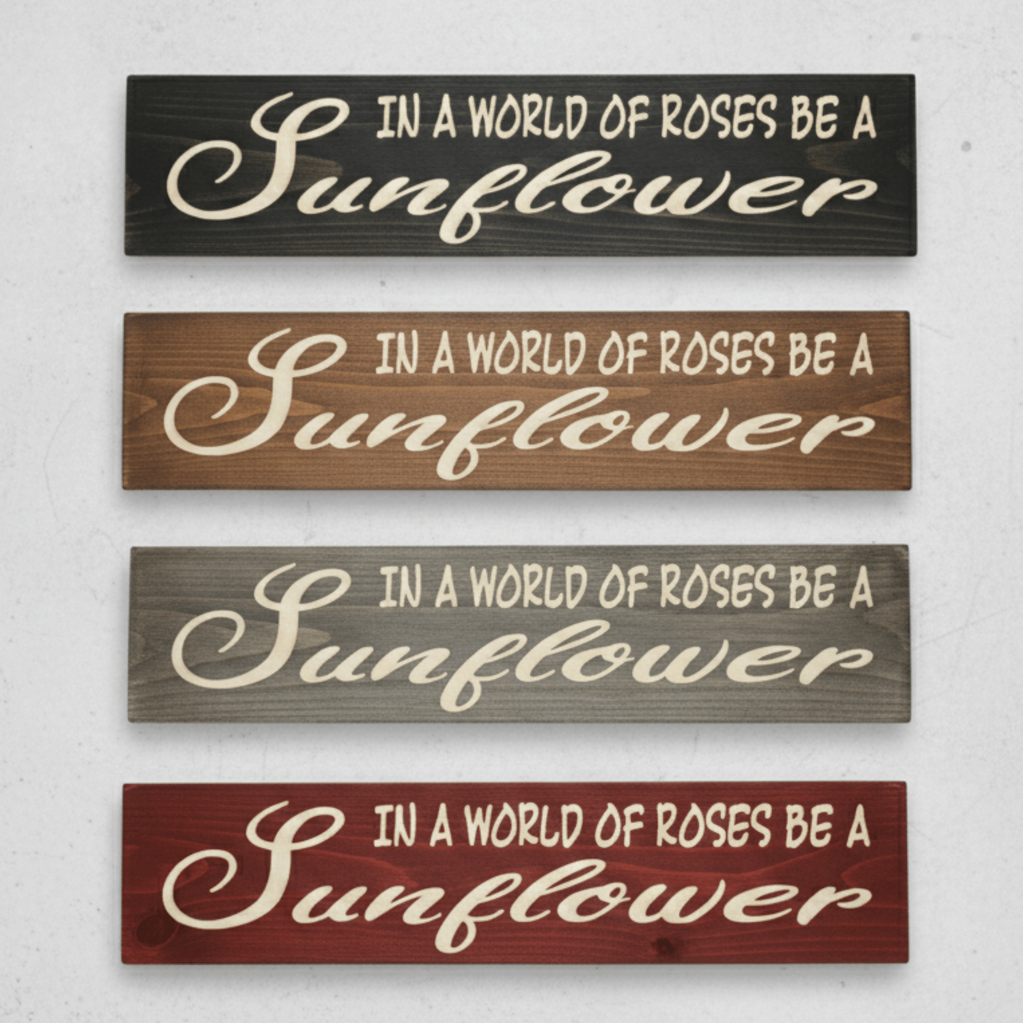 sunflower-sign-white-porch-swing-lifestyle - in a world of roses be a sunflower  by Bluegrass Gifts