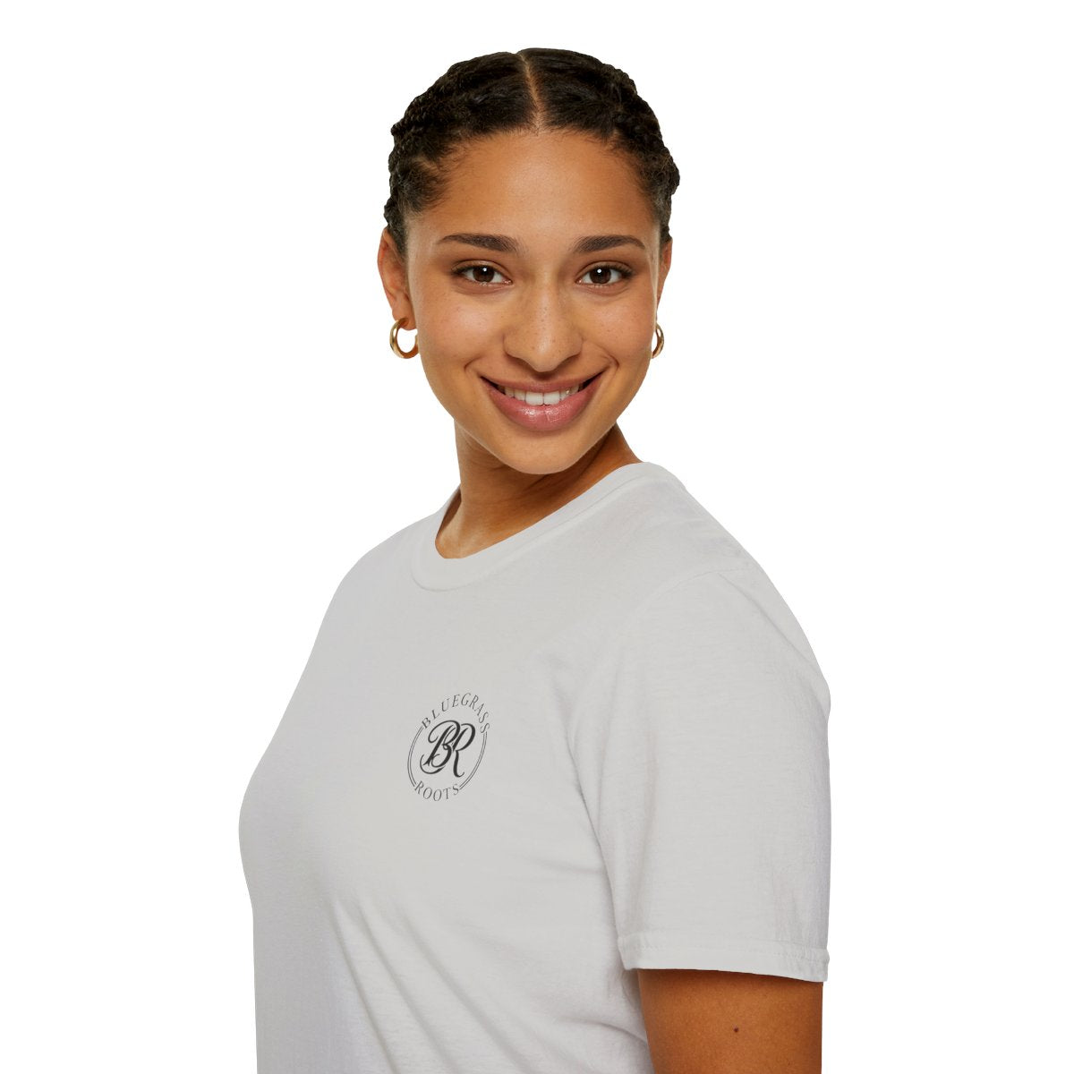 Jesus Shirt for Women — "Southern Girls & Jesus" Floral Tee in Ice Grey