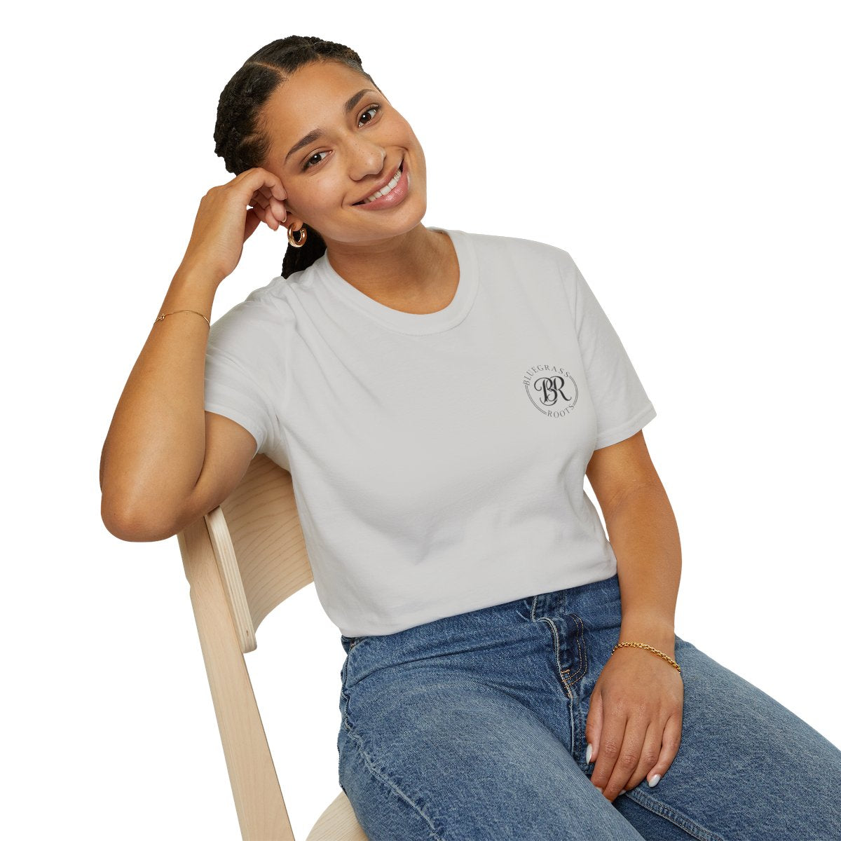 Jesus Shirt for Women — "Southern Girls & Jesus" Floral Tee in Ice Grey