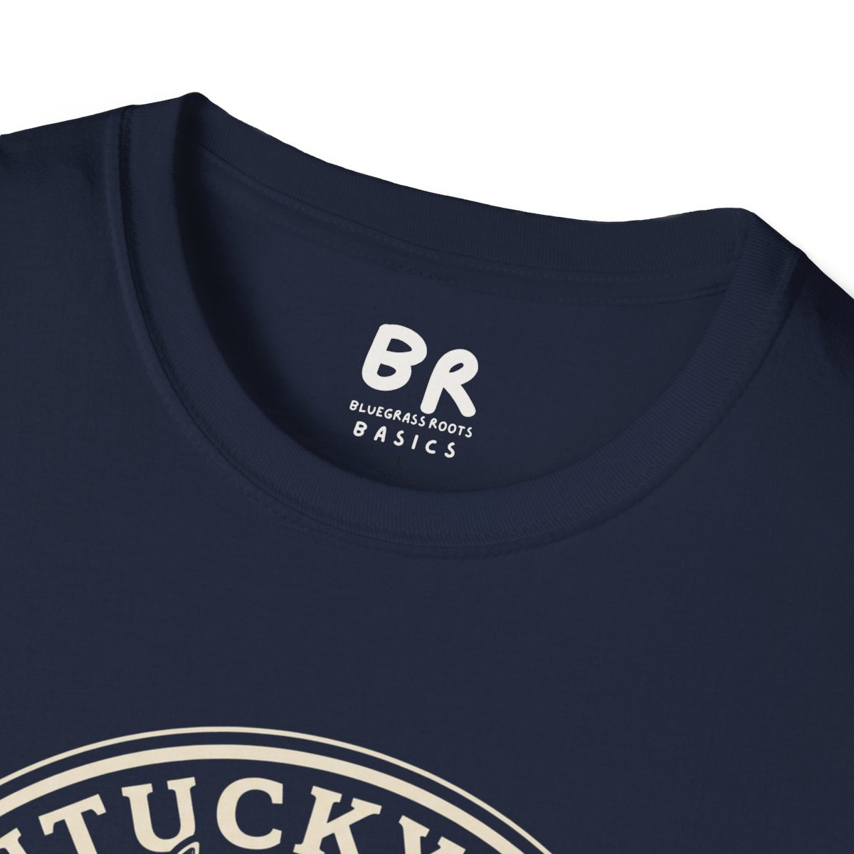 Kentucky T Shirt — "Kentucky Bred, Bourbon Fed" Horse Tee in Navy