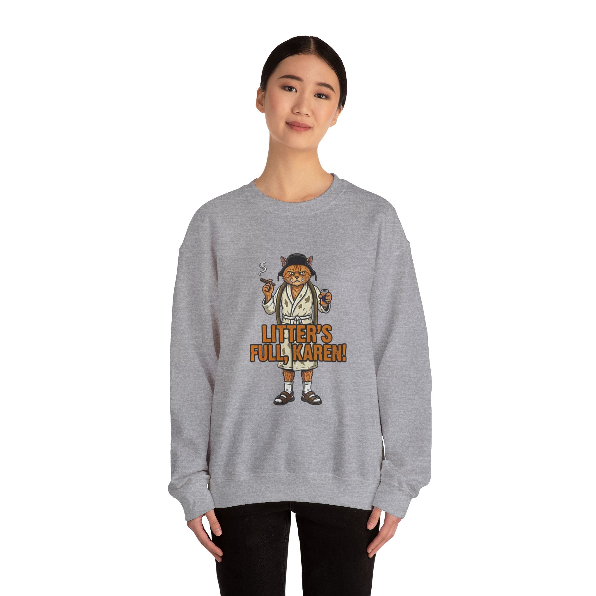 Litters Full Karen Sweatshirt - crewneck sweatshirt ribbed collar detail by Bluegrass Gifts