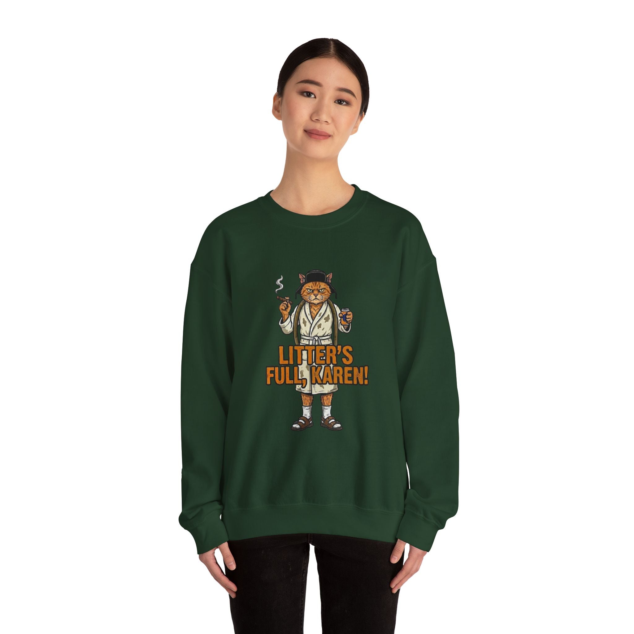Litters Full Karen Sweatshirt - crewneck sweatshirt product mockup by Bluegrass Gifts