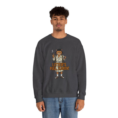 Litters Full: The Official Uniform of Holiday Chaos Crewneck Sweatshi - crewneck sweatshirt product mockup by Bluegrass Gifts