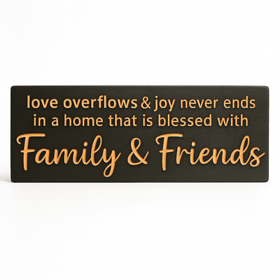 love-overflows-family-friends-sign-angled - love overflows and joy never wood sign by Bluegrass Gifts, handmade in Kentucky