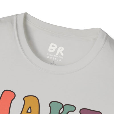 Make Heaven Crowded Shirt — Retro Groovy Christian Tee in Ice Grey