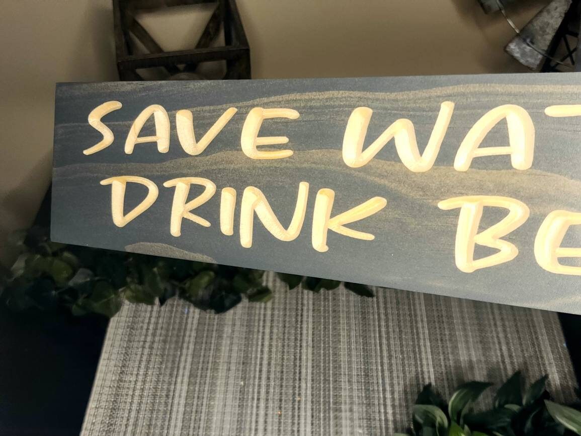 man cave sign, beer gifts, patio beer sign, beer enthusiast decor, wooden bar sign
