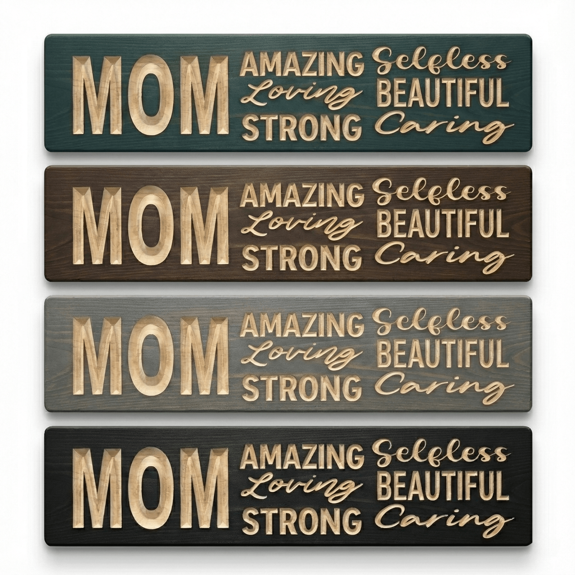 mom-tribute-wood-sign-living-room-decor-blueg - mom amazing loving strong wood sign by Bluegrass Gifts