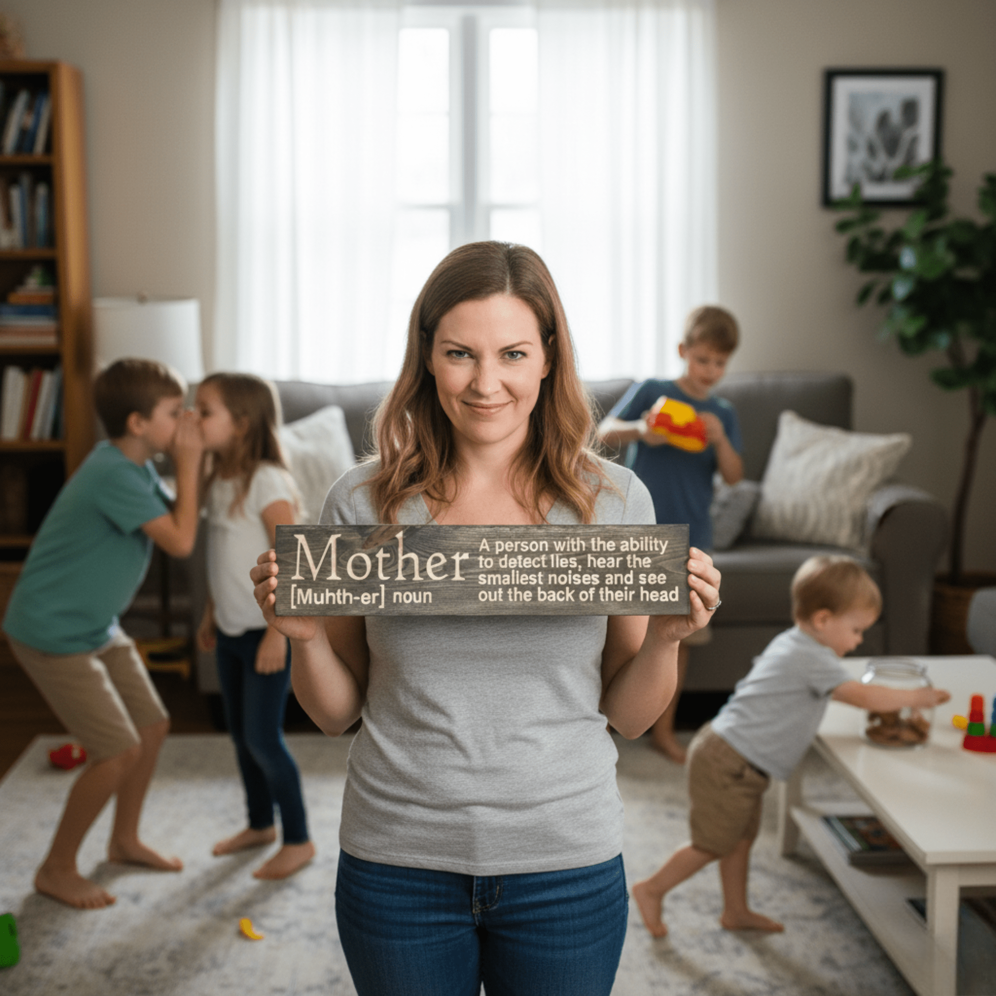 modern-home-decor-mother-sign-shelf-styling - mother definition wood sign wood sign by Bluegrass Gifts, handmade in Kentucky