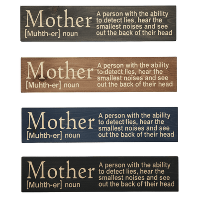 mothers-day-gift-idea-funny-wood-sign-kids - mother definition wood sign wood sign by Bluegrass Gifts, handmade in Kentucky