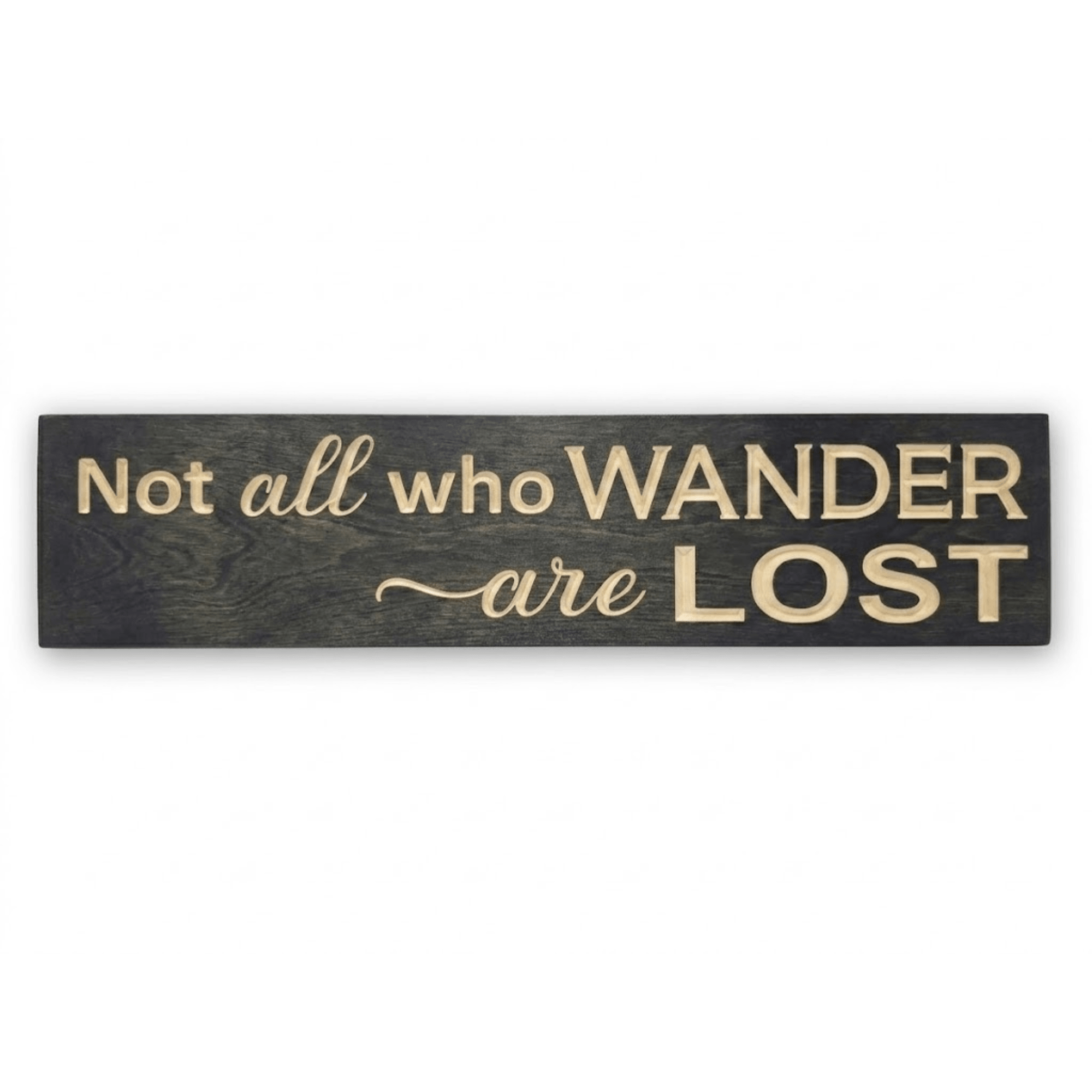 adventure-decor-wander-lost-sign-travel-kit - not all who wander are lost wood sign by Bluegrass Gifts, handmade in Kentucky