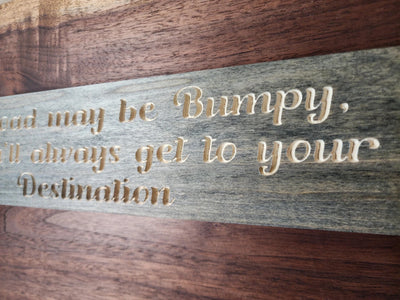 overcome challenges wood sign - inspirational wood sign - CNC-carved by Bluegrass Gifts