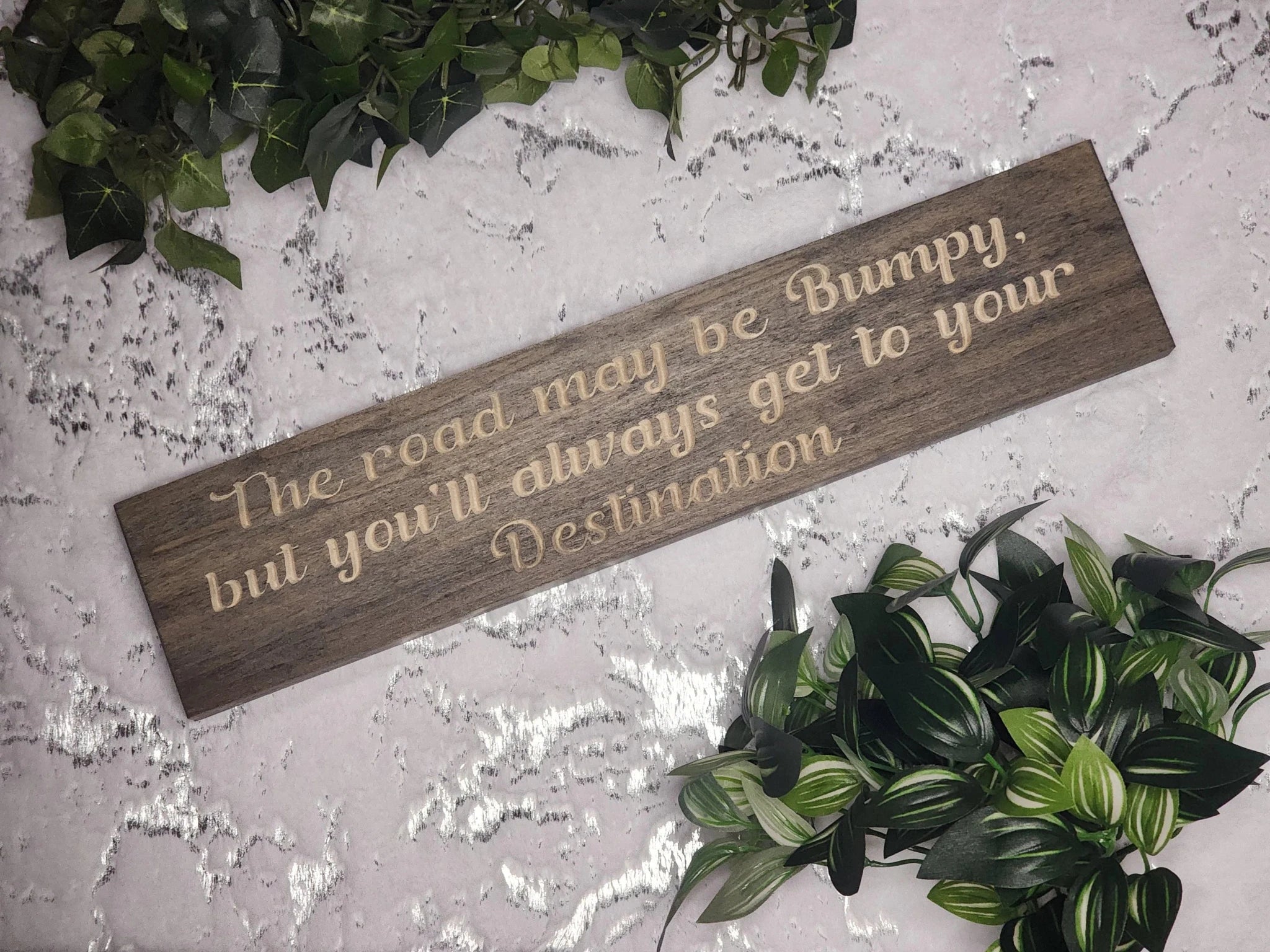 overcome challenges wood sign - inspirational wood sign - CNC-carved by Bluegrass Gifts