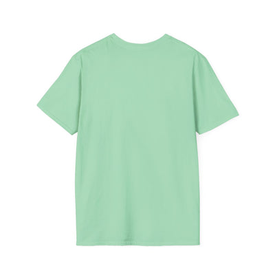 Patriotic Shirt for Women — Golden Retriever Flag Tee in Mint Green