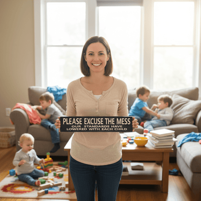 cnc-carved-family-humor-sign-please-excuse-th - please excuse the mess wood sign by Bluegrass Gifts