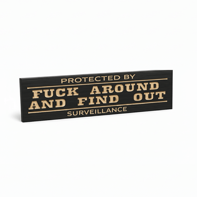protected by fafo wood sign - funny wood sign - CNC-carved by Bluegrass Gifts