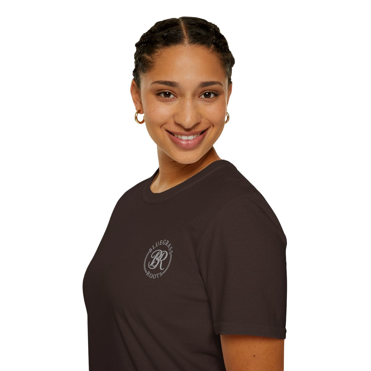 Punchy Shirt — "I Herd That!" Glam Goat Western Boho Tee in Dark Chocolate