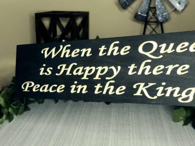 queen wall art wood sign - funny wall art - CNC-carved by Bluegrass Gifts
