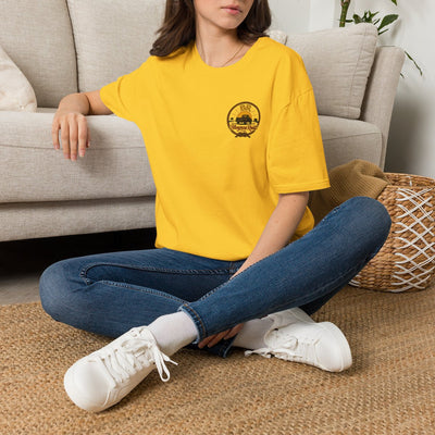 Raised Right Shirt — "Raised Right, Ran Wild, Came Home" Tee in Daisy