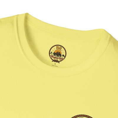 Raised Right Shirt — "Raised Right, Ran Wild, Came Home" Tee in Cornsilk
