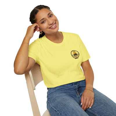 Raised Right Shirt — "Raised Right, Ran Wild, Came Home" Tee in Cornsilk