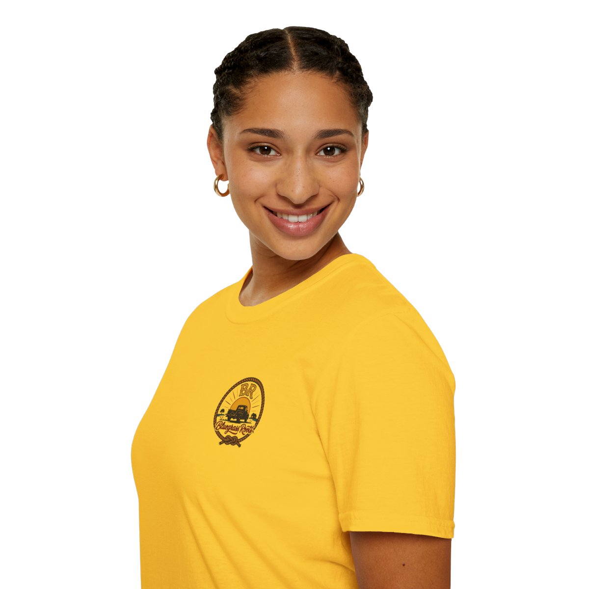 Raised Right Shirt — "Raised Right, Ran Wild, Came Home" Tee in Daisy