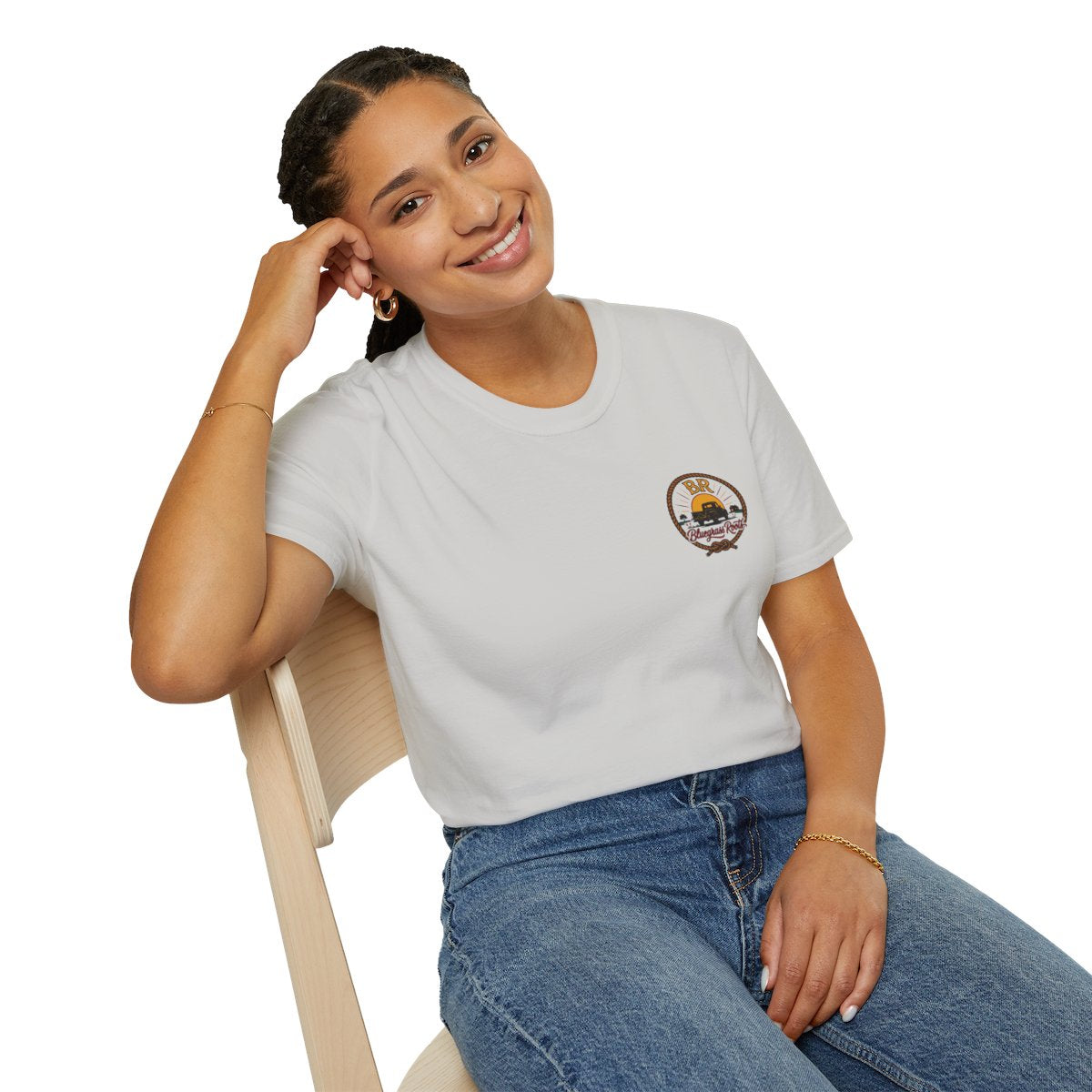 Raised Right Shirt — "Raised Right, Ran Wild, Came Home" Tee in Ice Grey