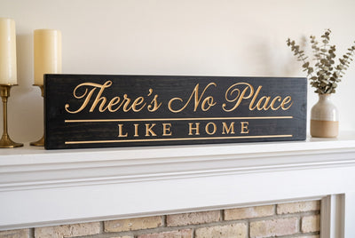 There's No Place Like Home hanging in a home