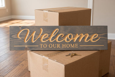 Welcome to Our Home as a closing gift