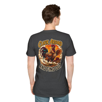Rooster Shirt — "Cluck Around and Find Out" Graphic Tee in Dark Heather