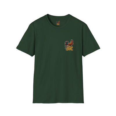 Rooster Shirt — "Cluck Around and Find Out" Graphic Tee in Forest Green