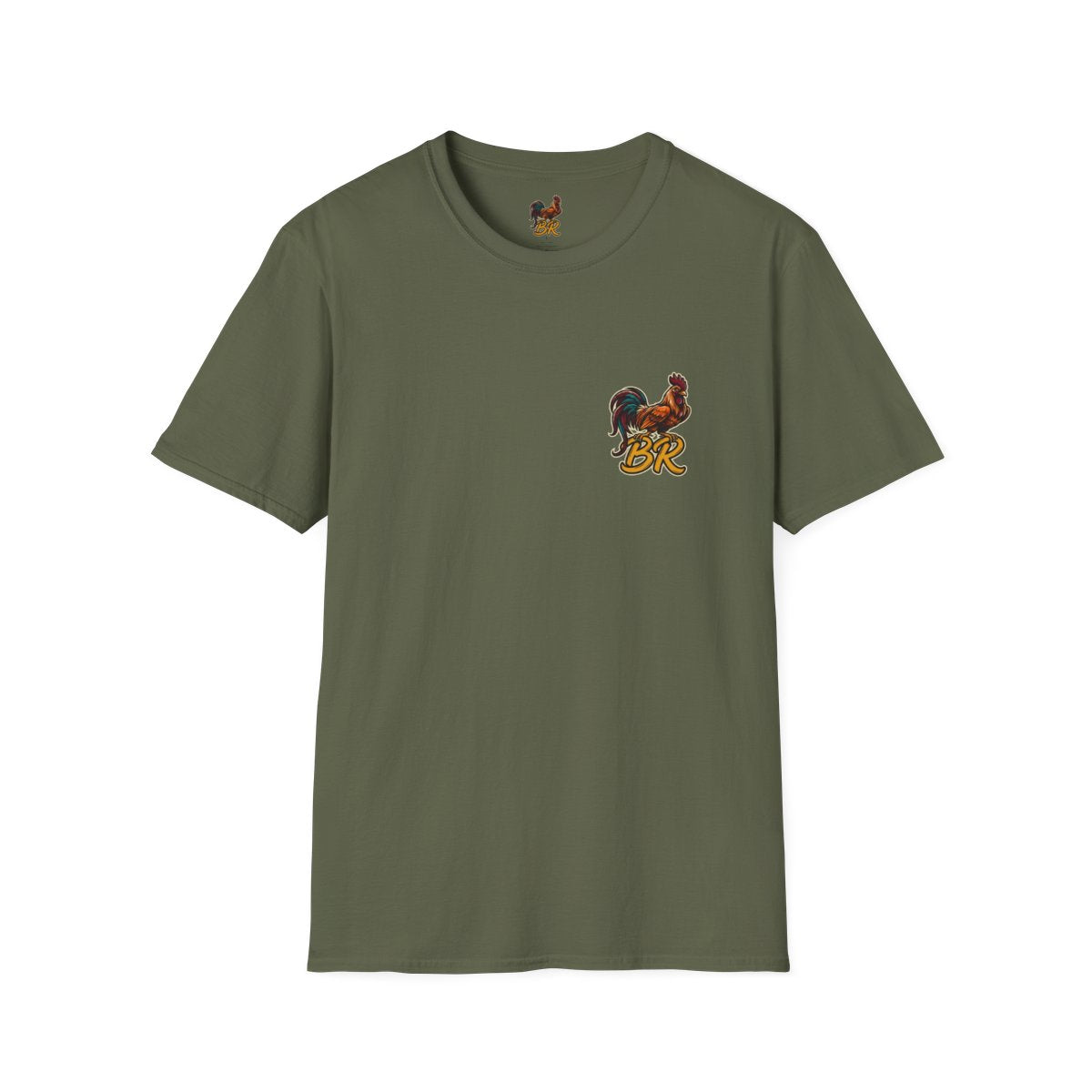 Rooster Shirt — "Cluck Around and Find Out" Graphic Tee in Military Green