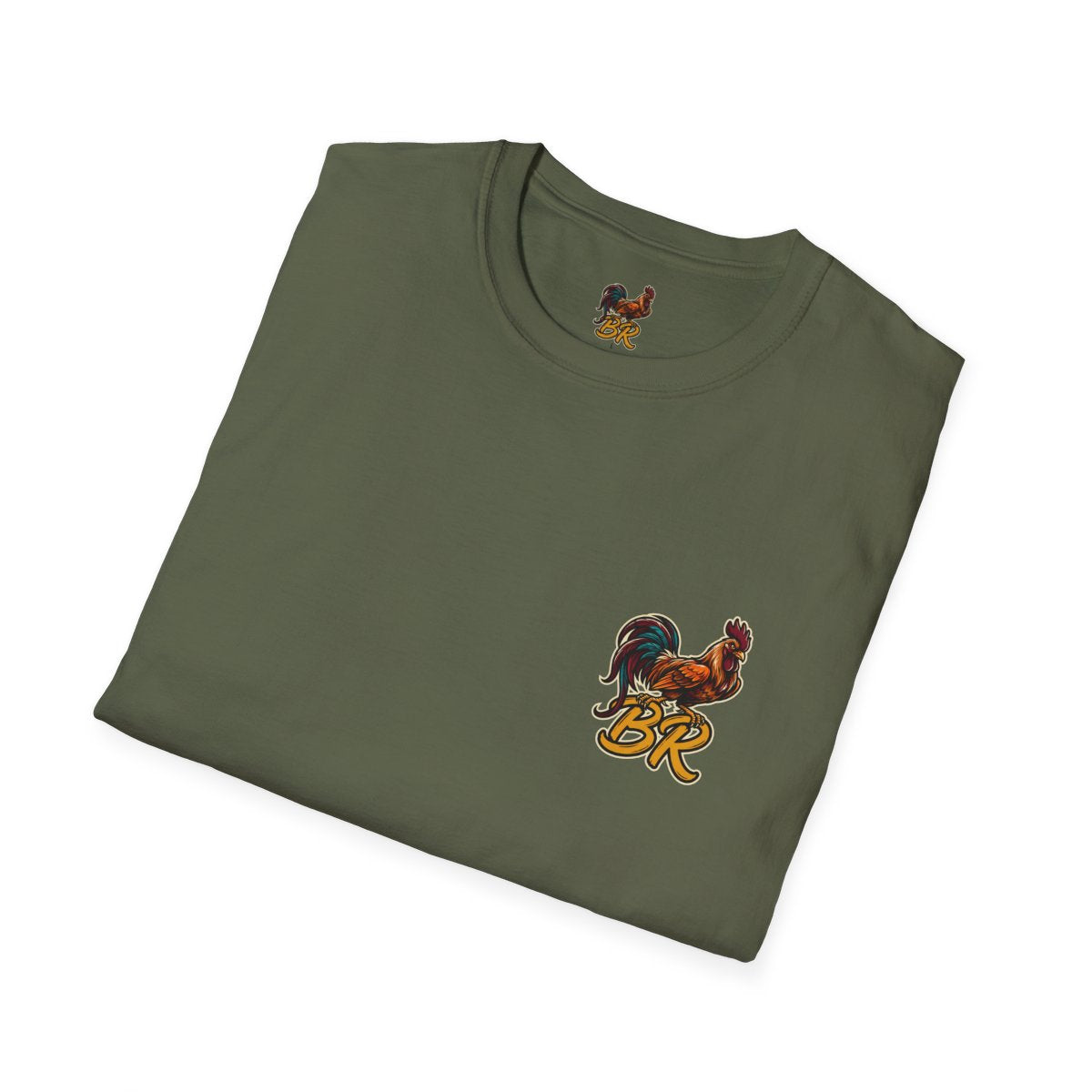 Rooster Shirt — "Cluck Around and Find Out" Graphic Tee in Military Green