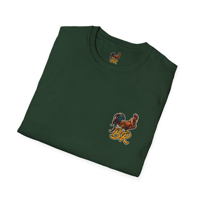 Rooster Shirt — "Cluck Around and Find Out" Graphic Tee in Forest Green