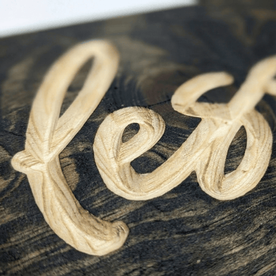 bluegrass-gifts-wooden-sign-us-vs-them - rustic bless this mess carved wood sign by Bluegrass Gifts, handmade in Kentucky
