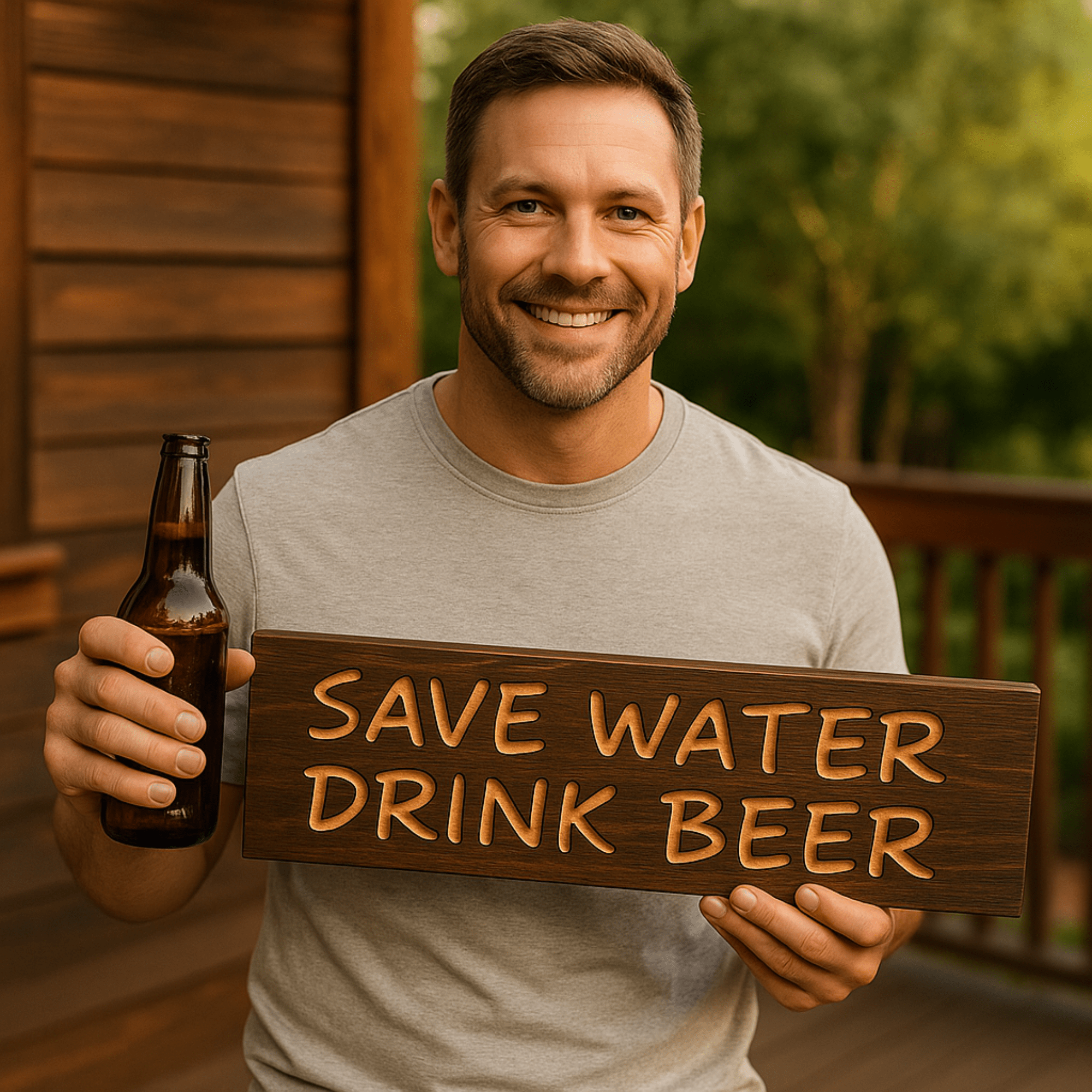 save-water-drink-beer-sign-backyard-party - save water drink beer wooden sign w by Bluegrass Gifts