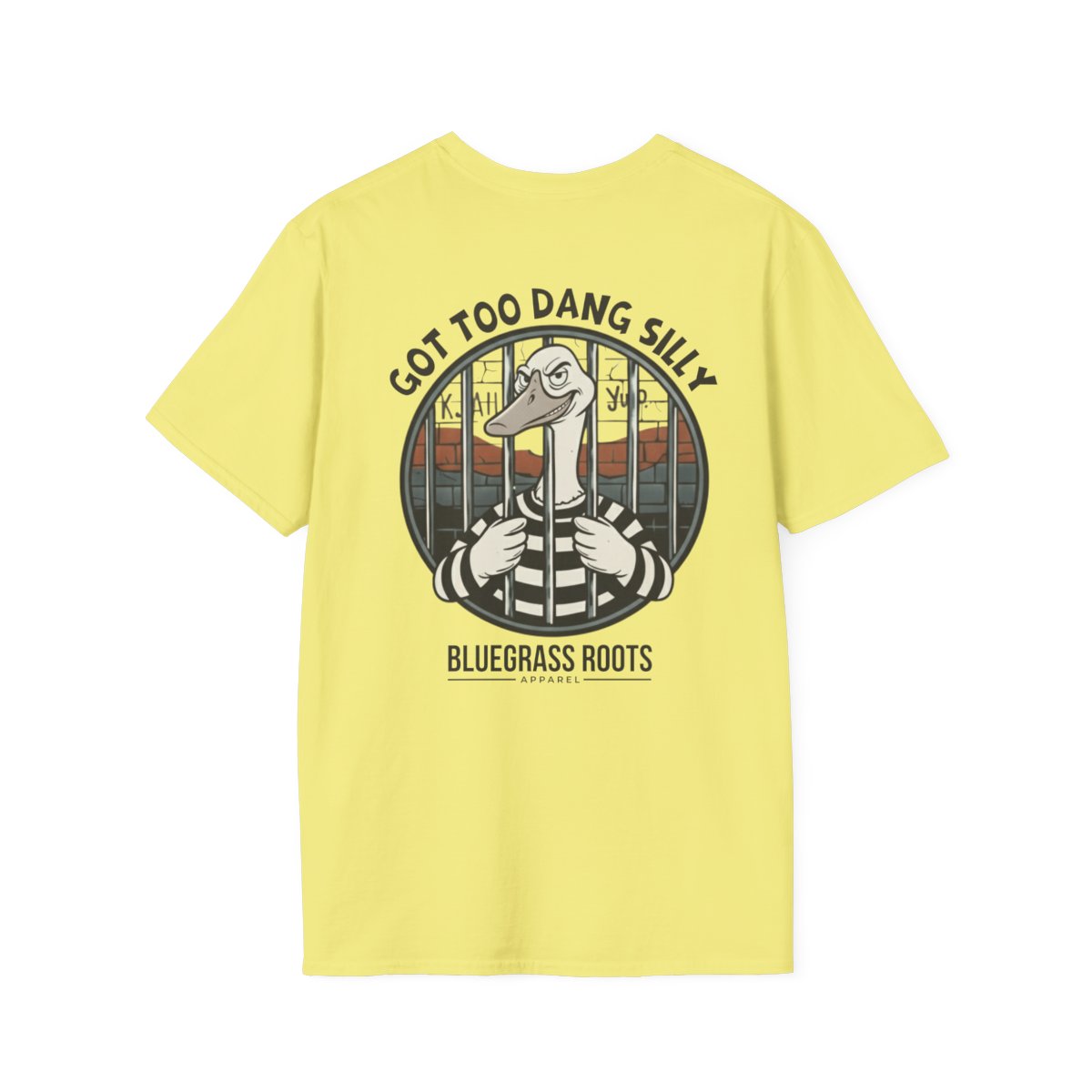 Silly Goose Shirt — "Got Too Dang Silly" Graphic Tee in Cornsilk