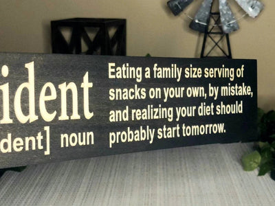 snaccident wood sign - funny kitchen sign - CNC-carved by Bluegrass Gifts