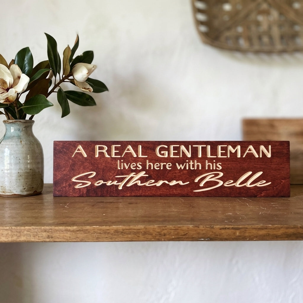 Southern Belle Decor — A Real Gentleman & His Belle Sign