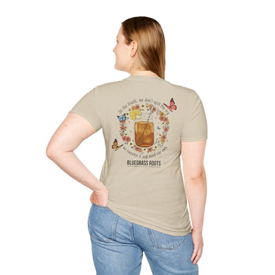 Sweet Tea Shirt — "Sweeten the Tea" Mason Jar Graphic Tee in Sand