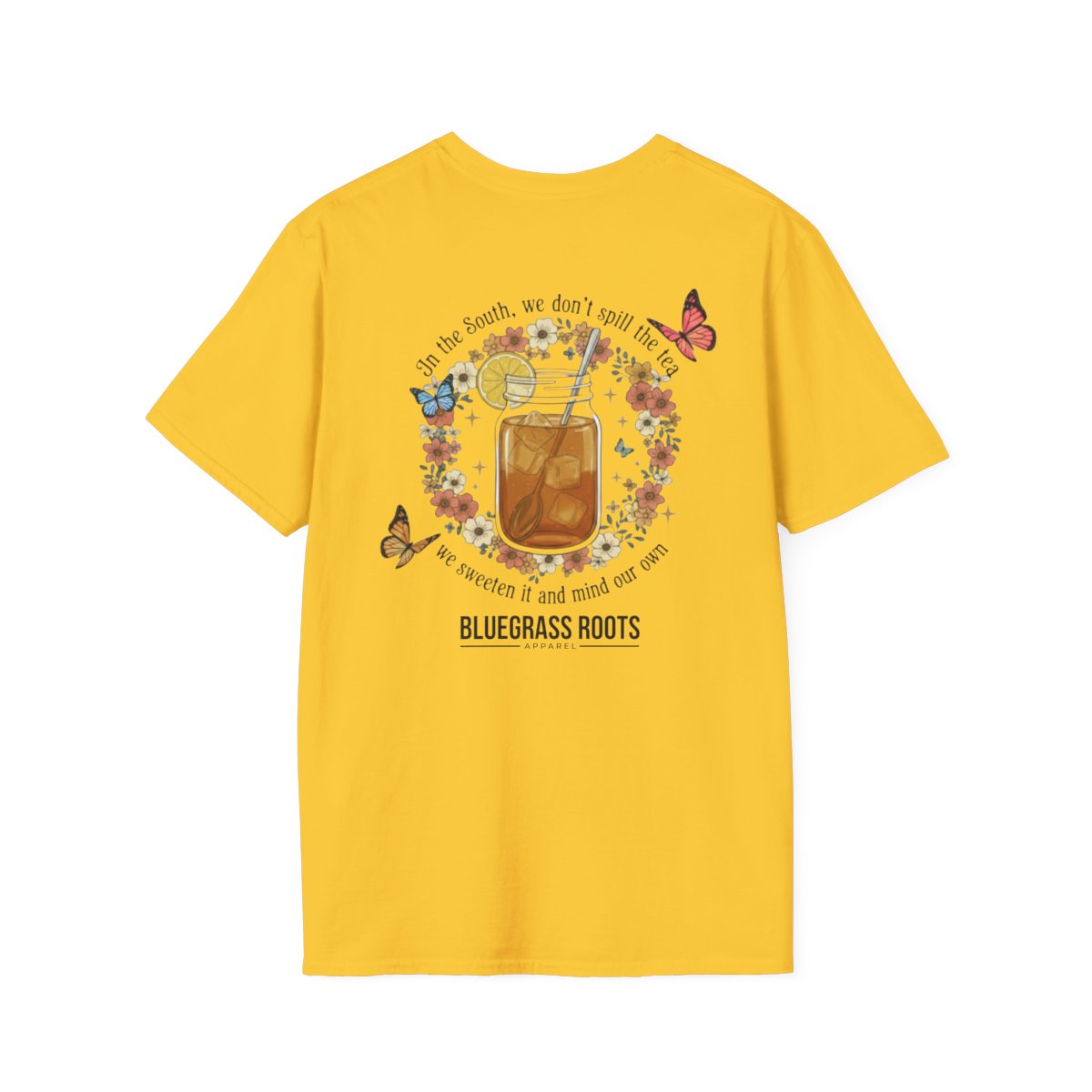 Sweet Tea Shirt — "Sweeten the Tea" Mason Jar Graphic Tee in Daisy