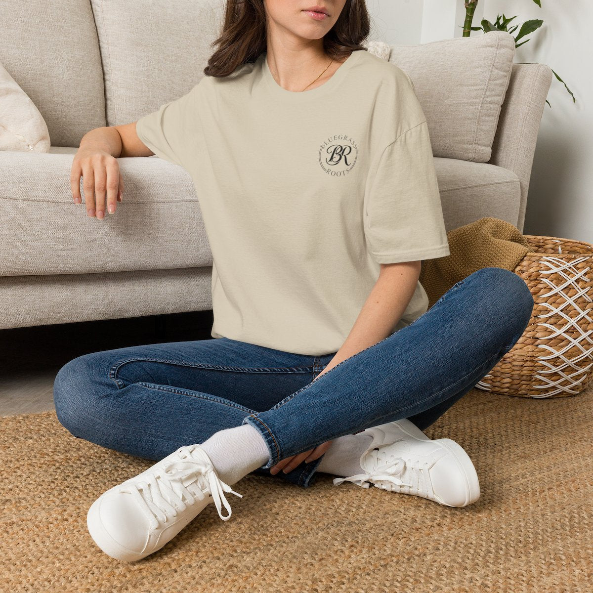 Sweet Tea Shirt — "Sweeten the Tea" Mason Jar Graphic Tee in Sand