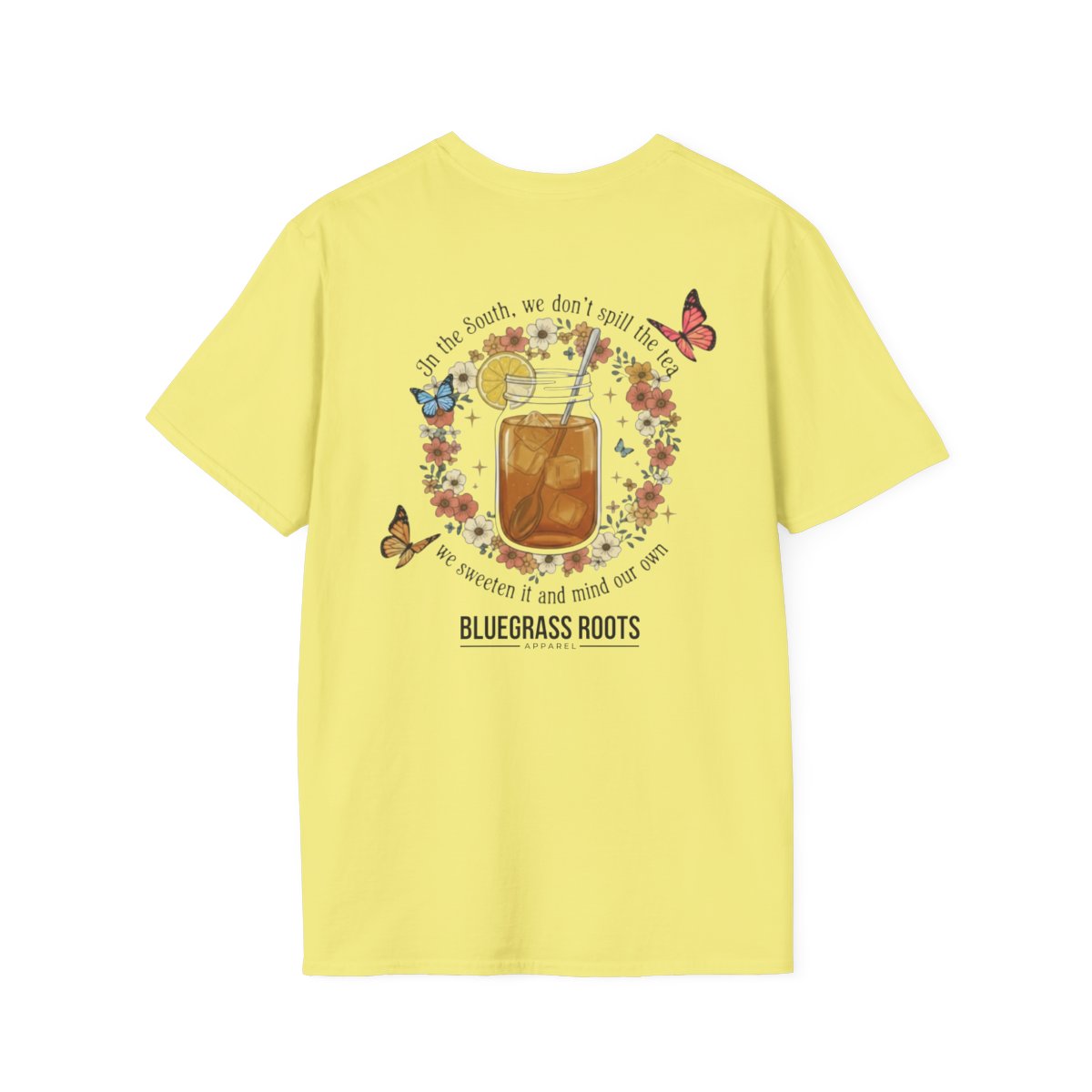 Sweet Tea Shirt — "Sweeten the Tea" Mason Jar Graphic Tee in Cornsilk
