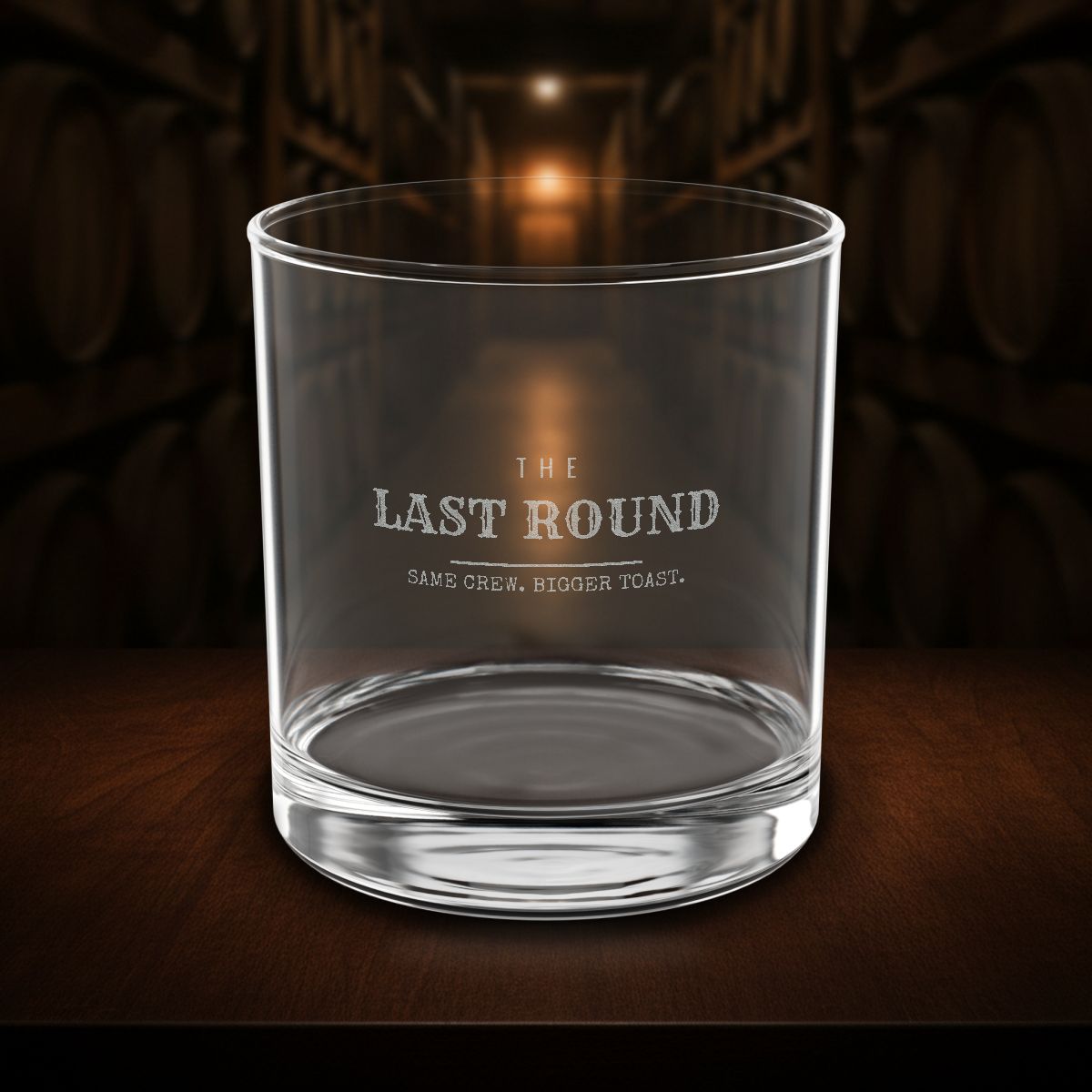 The Last Round | Engraved Bachelor Party Whiskey Glass