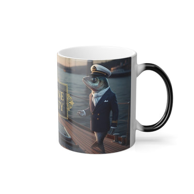 The Sardine Society Magic Mug - color changing magic mug front view before heat reveal by Bluegrass Gifts