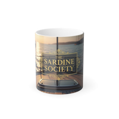 The Sardine Society Magic Mug - magic mug design revealed with hot liquid by Bluegrass Gifts