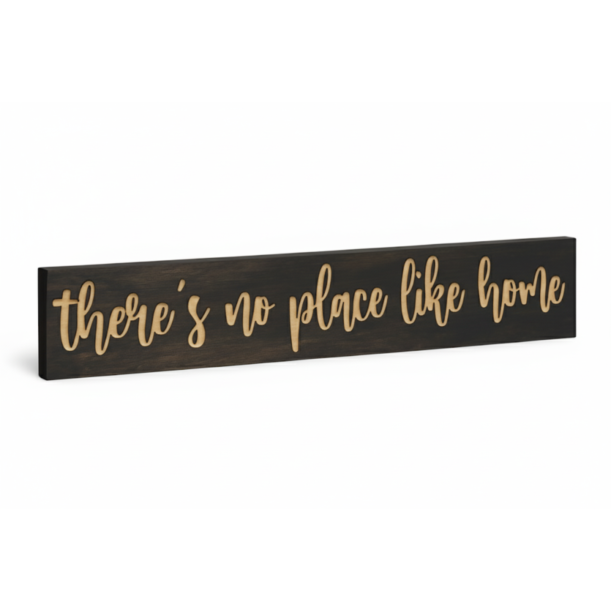 Hands unboxing the “There’s No Place Like Home” wooden sign, ready for gifting with protective wrap